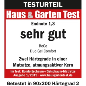 BeCo Duo Gel Comfort Haus und Garten Testlogo